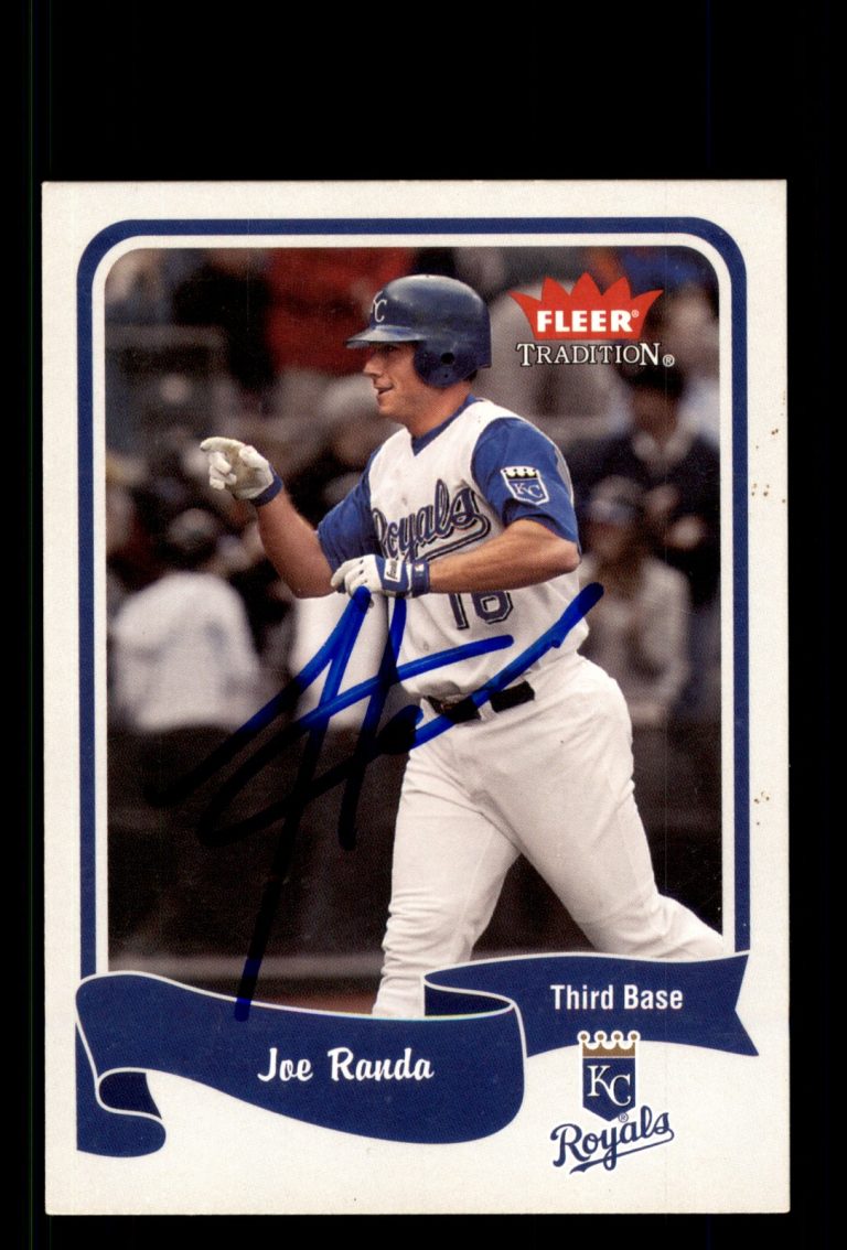 Signed Baseball Card Auto Joe Randa 2004 Fleer Tradition #382 Kansas City Royals