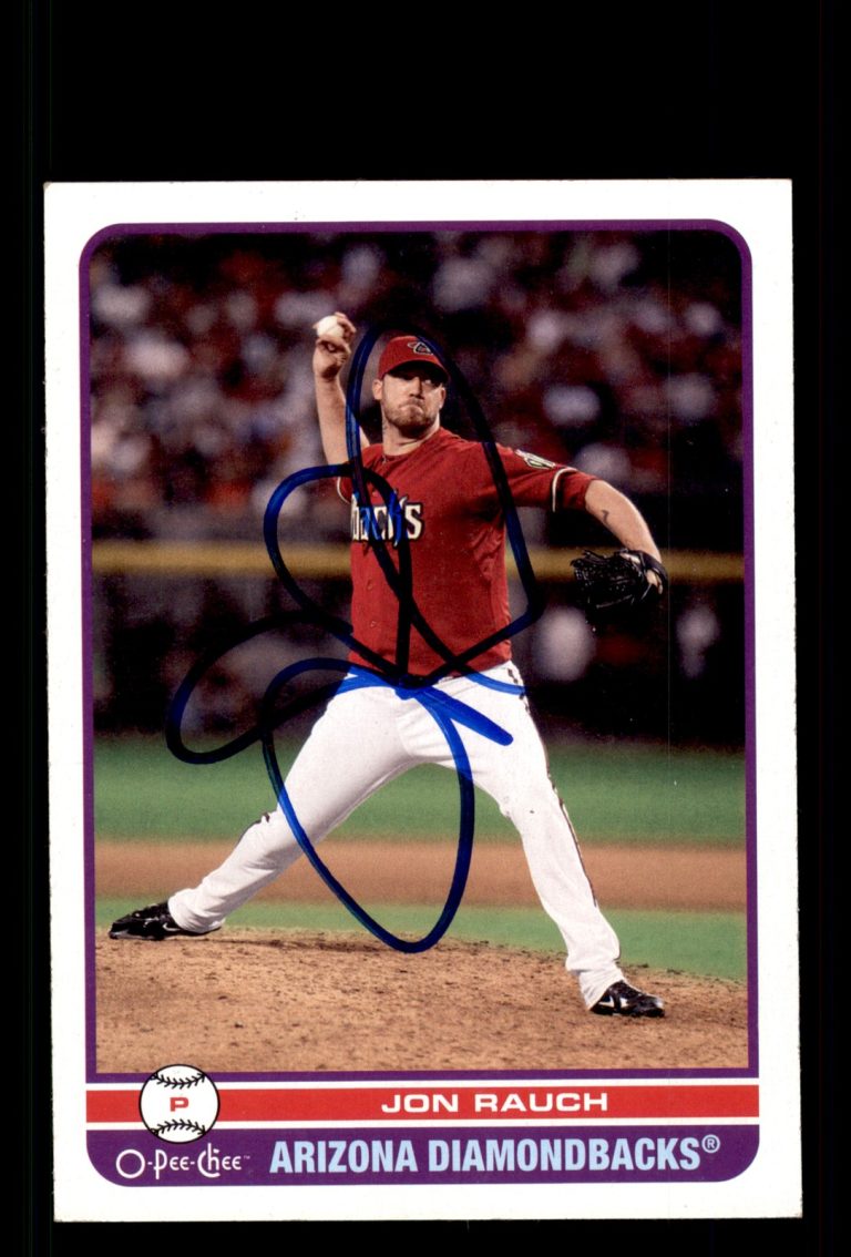 Signed Baseball Card Auto Jon Rauch 2009 O-Pee-Chee #229 Arizona Diamondbacks