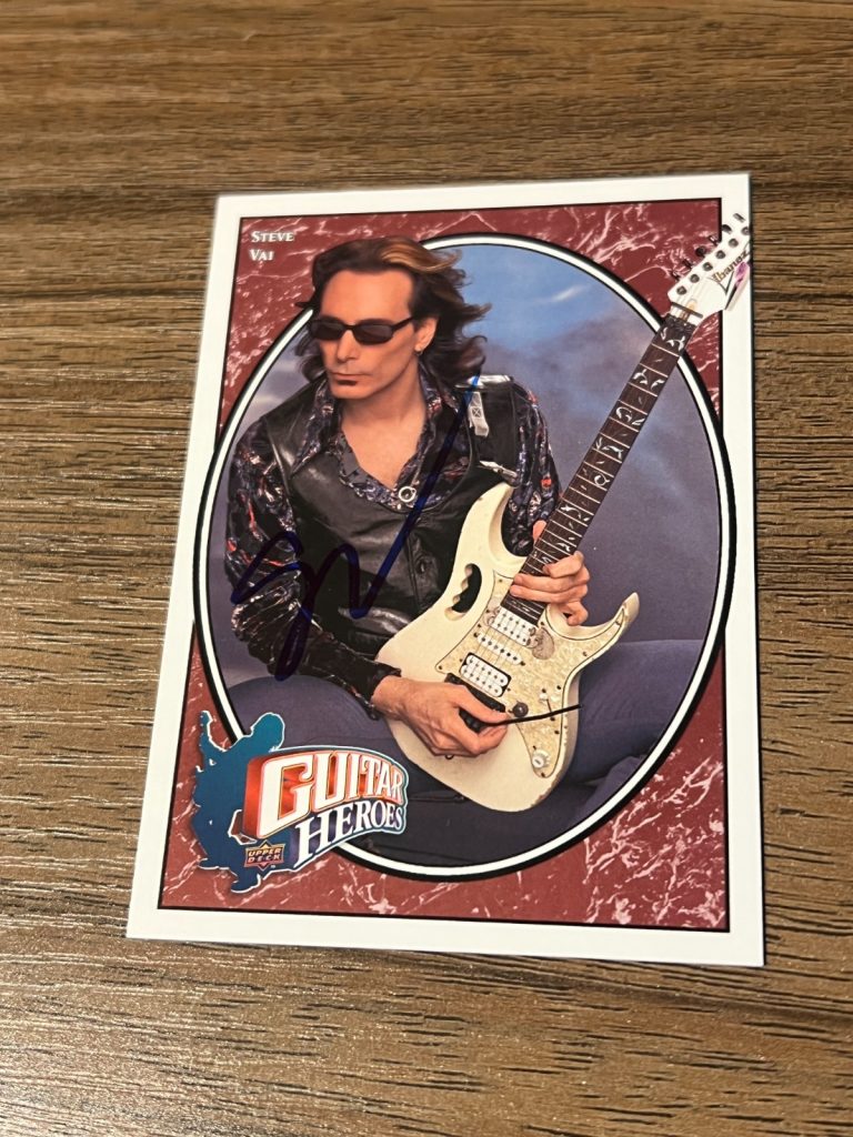 STEVE VAI SIGNED 2008 UD UPPER DECK FOOTBALL HEROES CARD AUTO #249 JSA COA