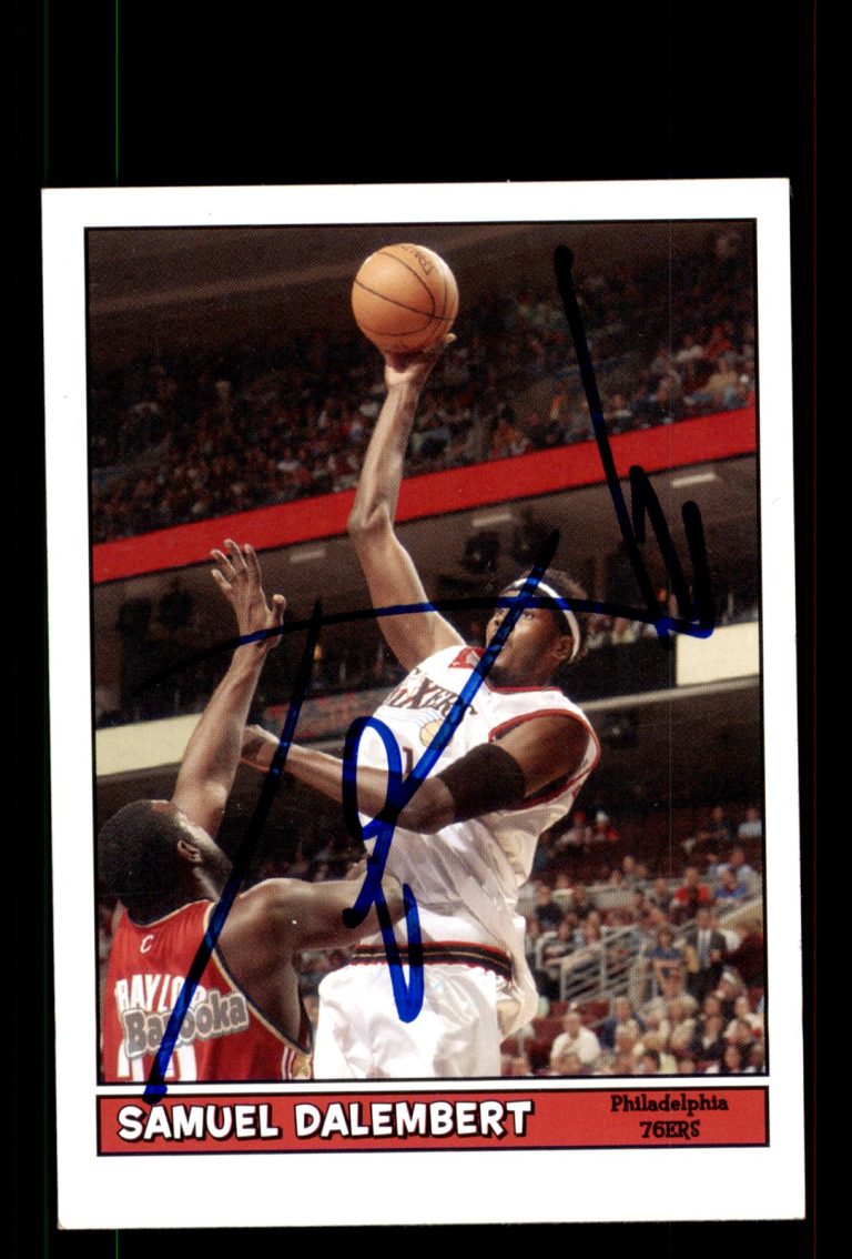 Signed Basketball Card Auto Samuel Dalembert 2005-06 Bazooka #148 76ers