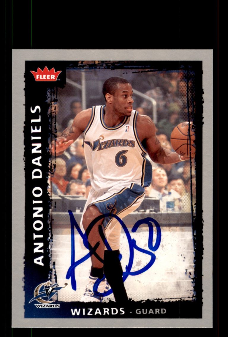 Signed Basketball Card Auto Antonio Daniels 2008-09 Fleer #35 Washington Wizards