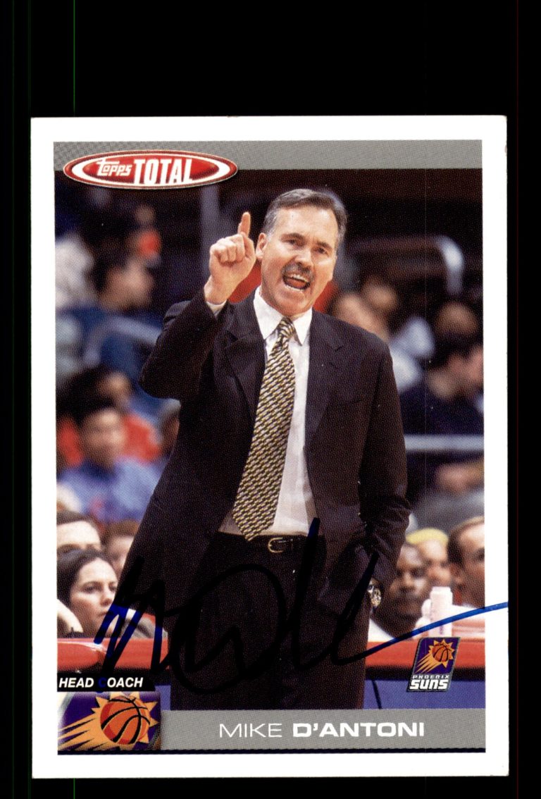 Signed Basketball Card Auto Mike D'Antoni 2004-05 Topps Total #405 Phoenix Suns