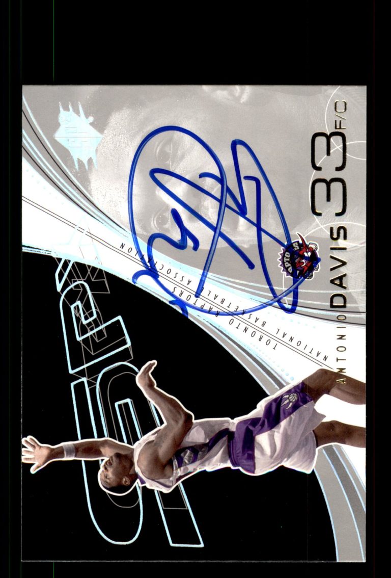 Signed Basketball Card Auto Antonio Davis 2002-03 SPx #84 Toronto Raptors