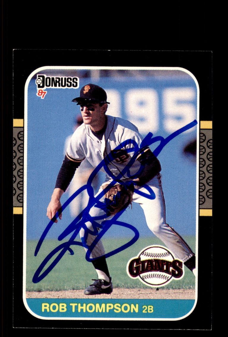 Signed Baseball Card Auto Rob Thompson 1987 Donruss #145 San Francisco Giants