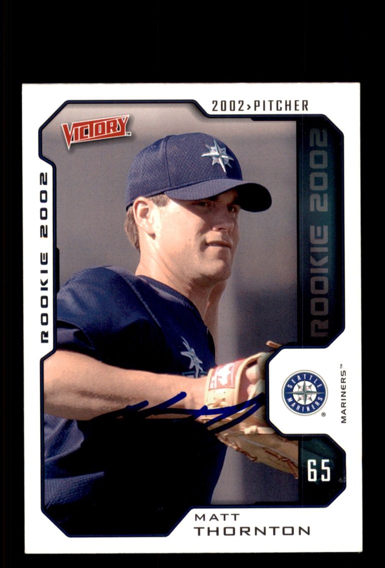 Signed Baseball Card Auto Matt Thornton 2002 Upper Deck Victory Update #648
