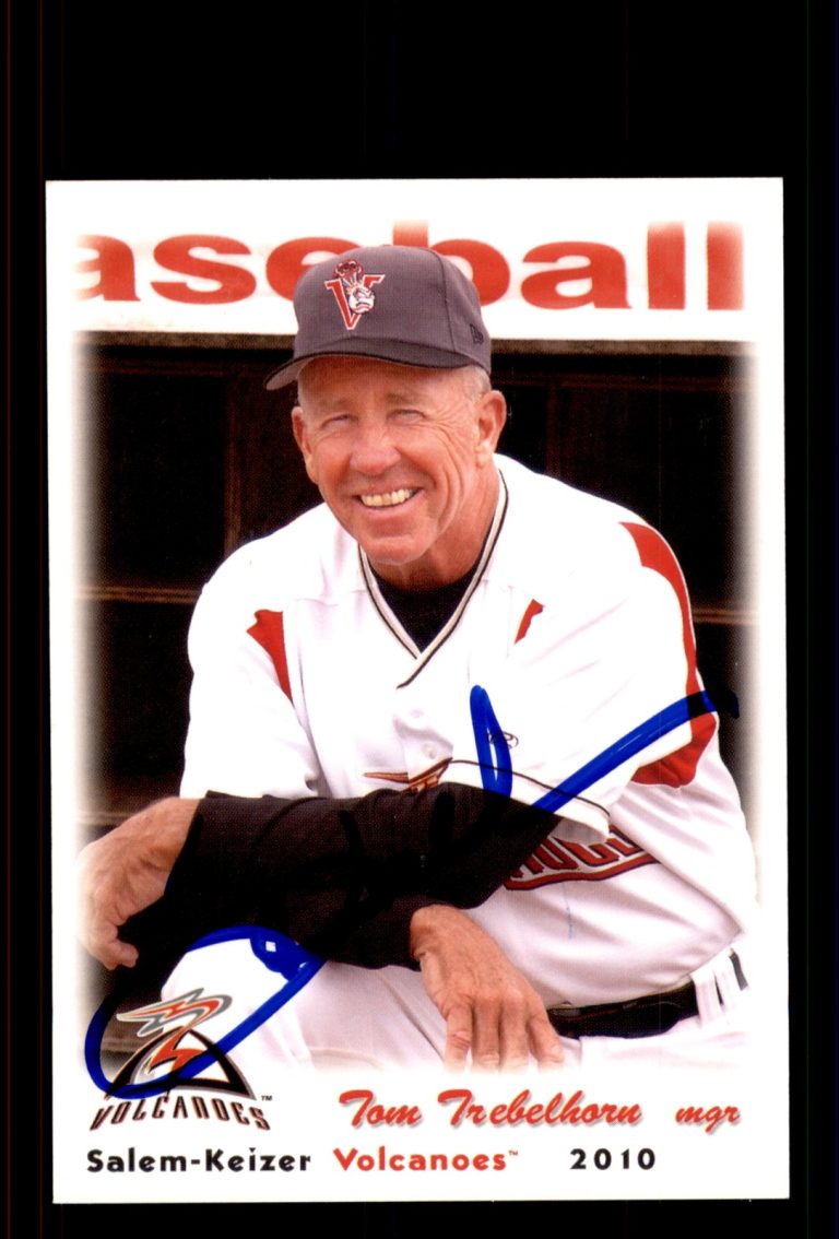 Signed Baseball Card Auto Tom Trebelhorn 2010 Grandstand Salem-Keizer Volcanoes