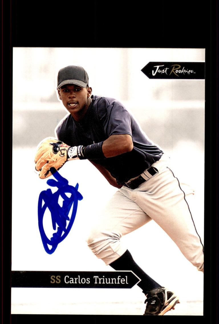 Signed Baseball Card Auto Carlos Triunfel 2006 Just Rookies #JR-47 Mariners