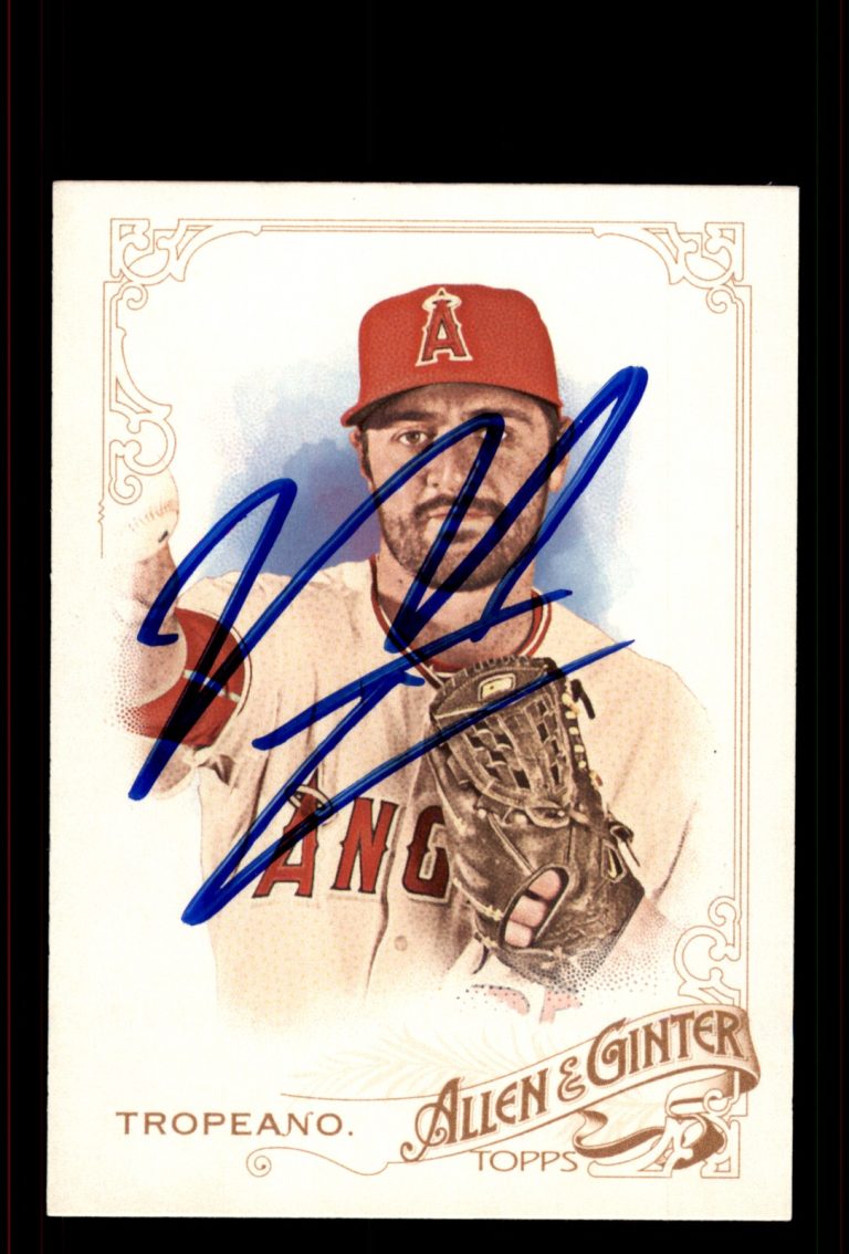 Signed Baseball Card Auto Nick Tropeano 2015 Topps Allen & Ginter #334 Angels