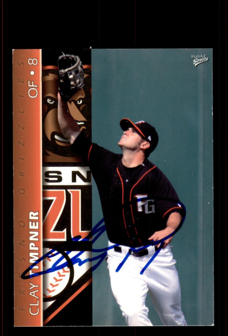 Signed Baseball Card Auto Clay Timpner 2008 MultiAd Fresno Grizzlies