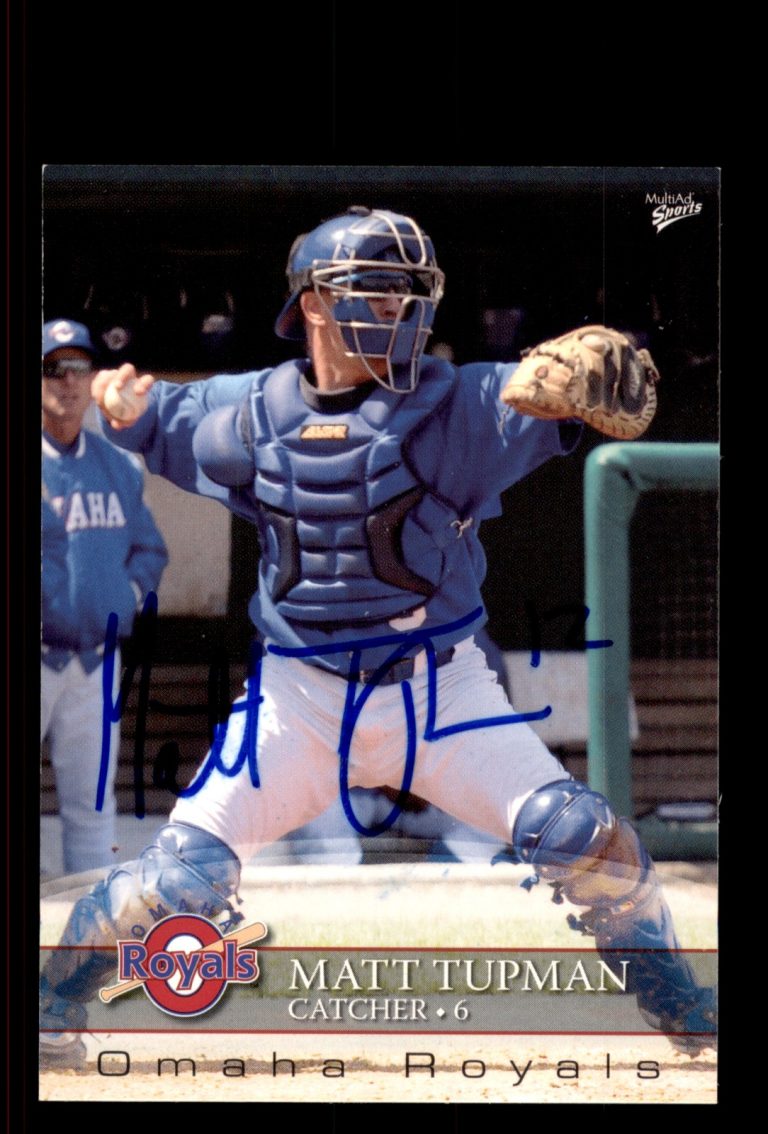 Signed Baseball Card Auto Matt Tupman 2008 MultiAd Omaha Royals MILB