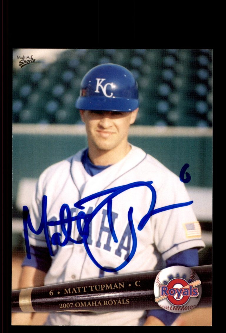Signed Baseball Card Auto Matt Tupman 2007 MultiAd Omaha Royals