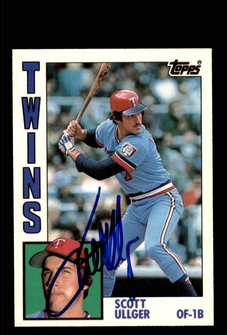 Signed Baseball Card Auto Scott Ullger 1984 Topps #551 Twins Tiffany