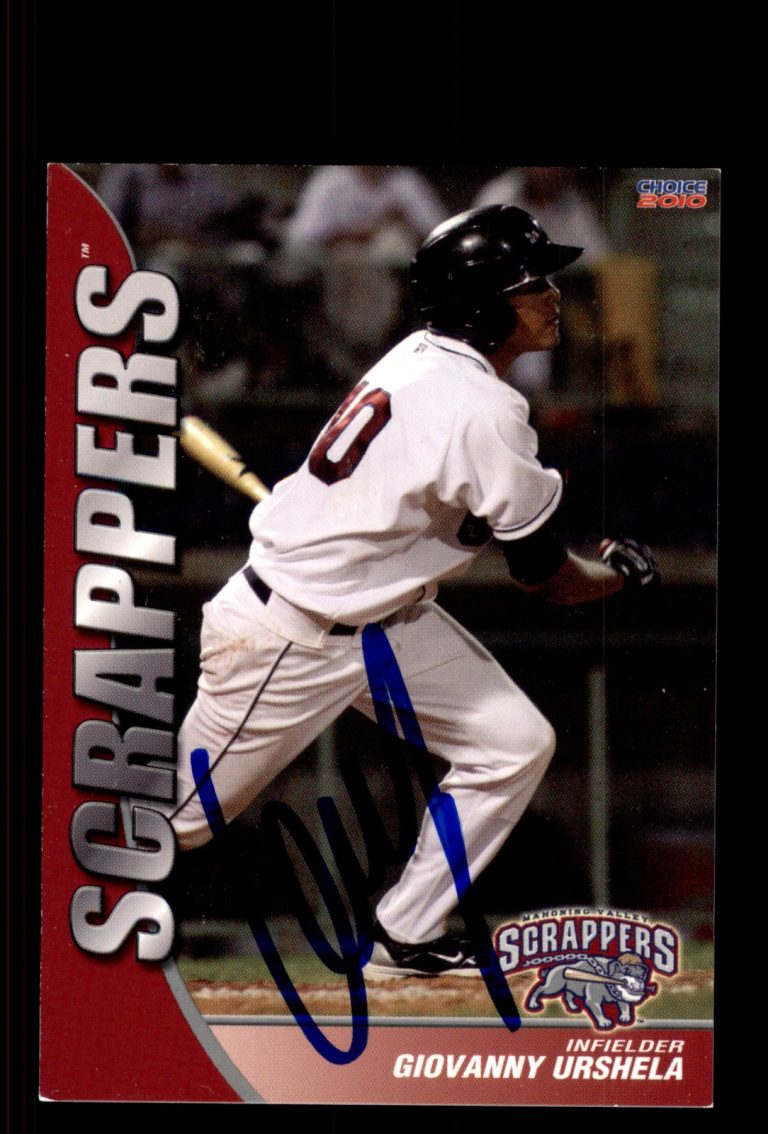 Signed Baseball Card Auto Giovanny Urshela 2010 Choice Mahoning Valley Scrappers