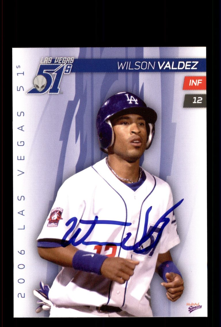 Signed Baseball Card Auto Wilson Valdez 2006 MultiAd Las Vegas 51s