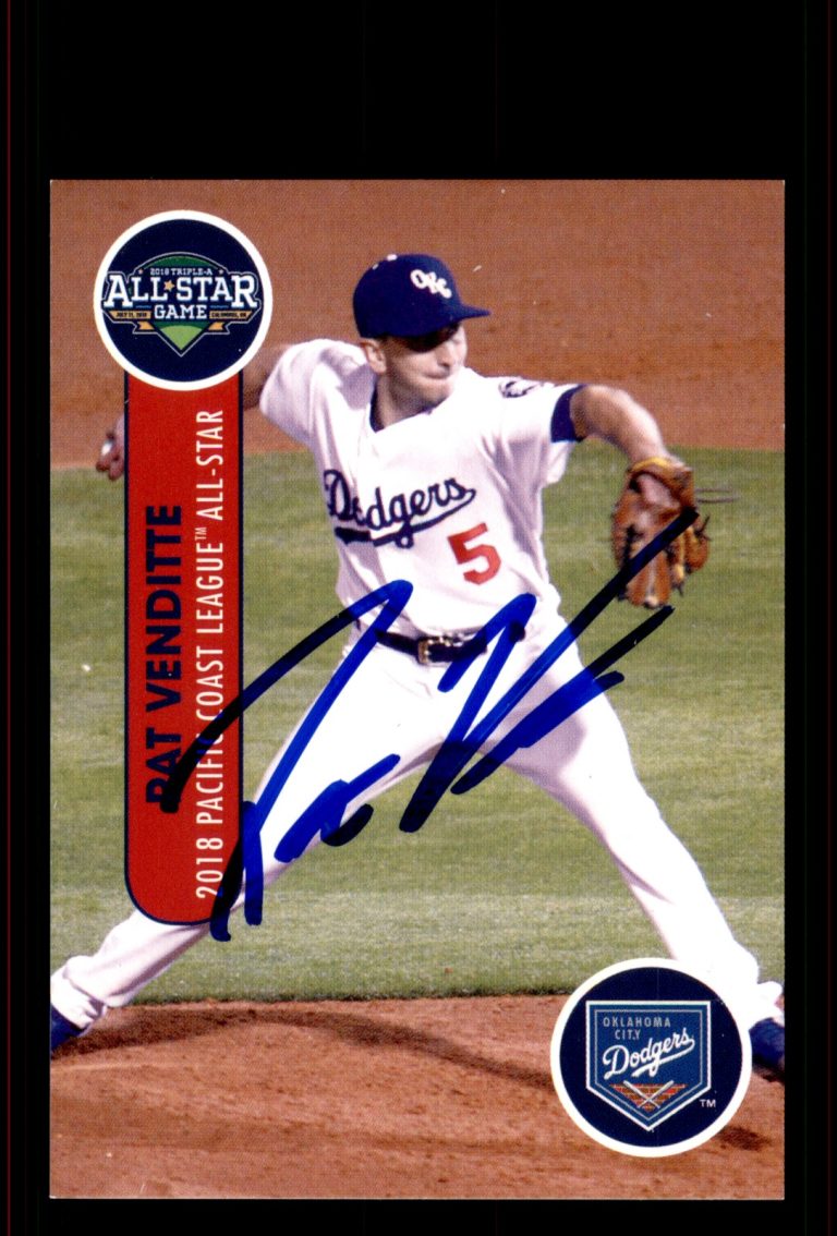 Signed Baseball Card Auto Pat Venditte 2018 Pacific Coast League All-Stars