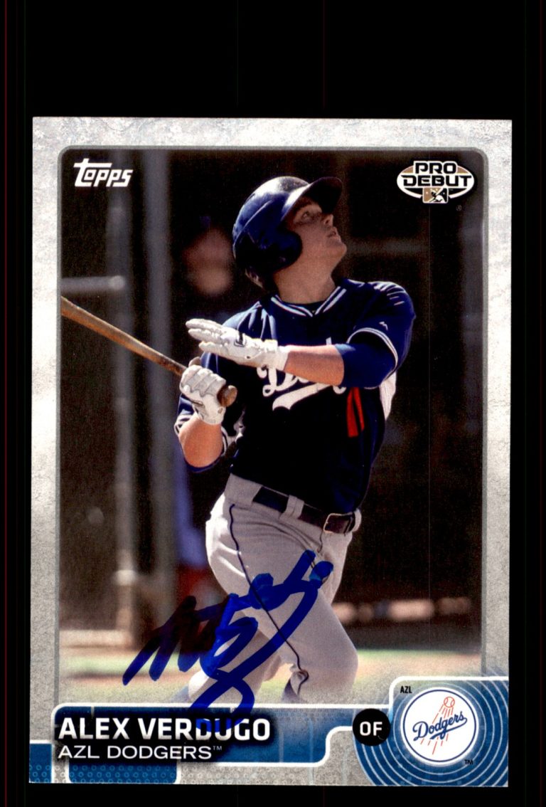 Signed Baseball Card Auto Alex Verdugo 2015 Topps Pro Debut #5