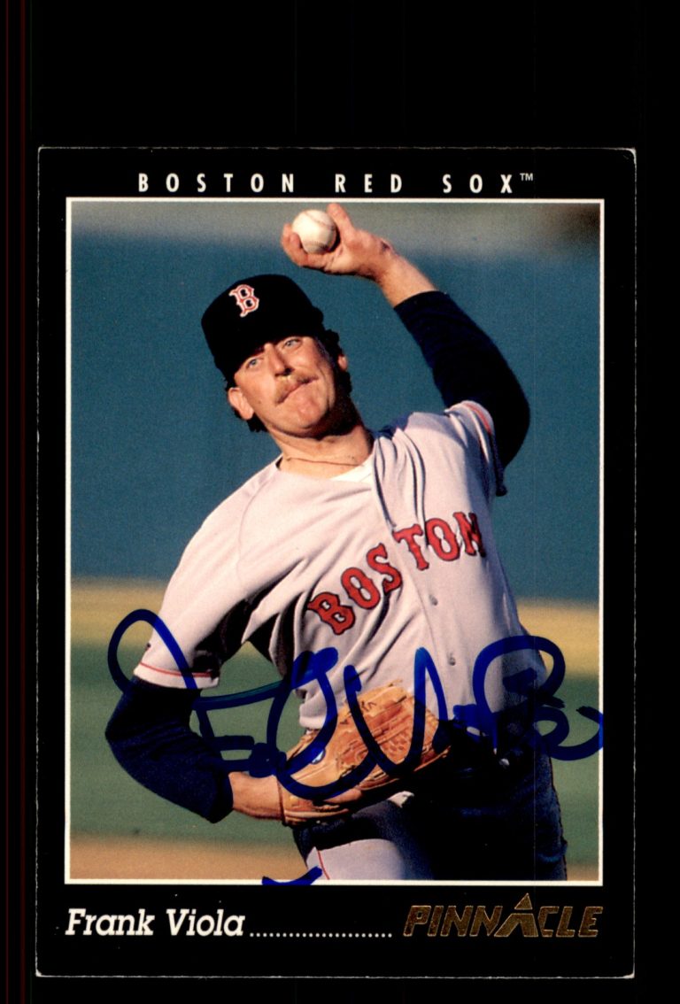 Signed Baseball Card Auto Frank Viola 1993 Pinnacle #76 Boston Red Sox
