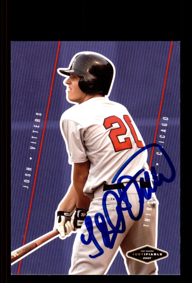 Signed Baseball Card Auto Josh Vitters 2007 Justifiable #JF-44 Chicago Cubs
