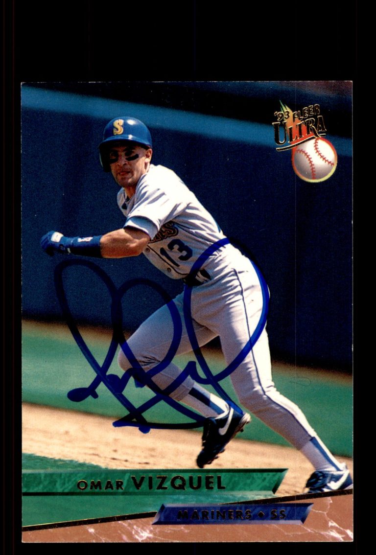 Signed Baseball Card Auto Omar Vizquel 1993 Ultra #274 Seattle Mariners