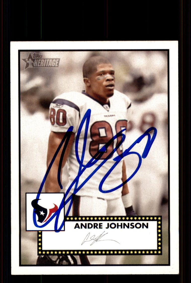 Signed Football Card Auto Andre Johnson 2006 Topps Heritage #105 Houston Texans