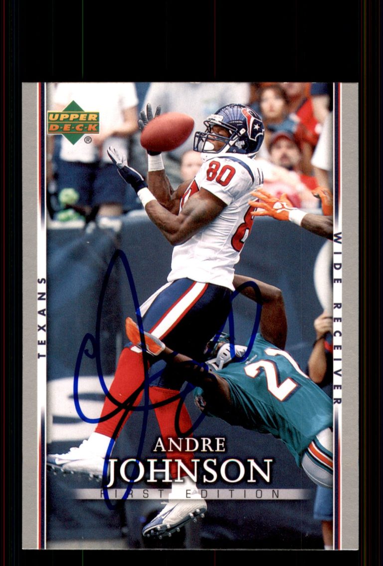 Signed Football Card Auto Andre Johnson 2007 Upper Deck First Edition #37