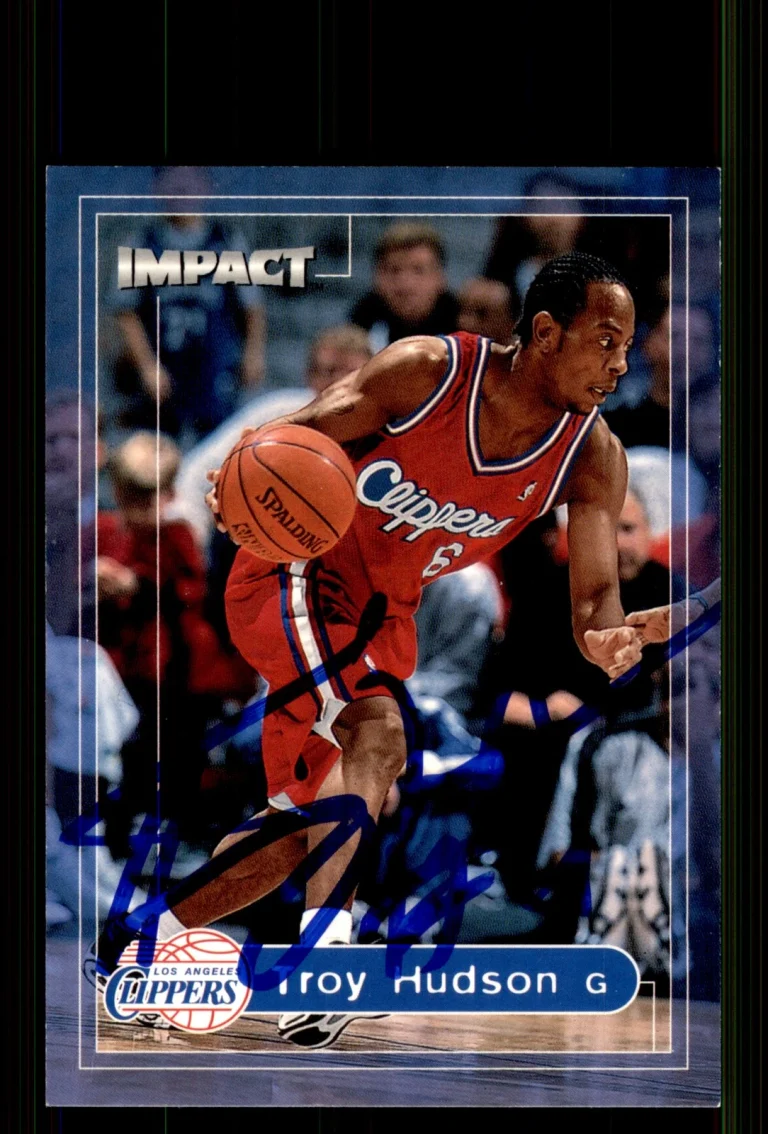 Signed Basketball Card Auto Troy Hudson 1999-00 SkyBox Impact #18 Clippers