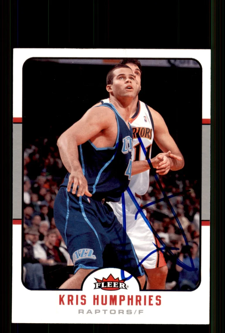 Signed Basketball Card Auto Kris Humphries 2006-07 Fleer #190 Toronto Raptors
