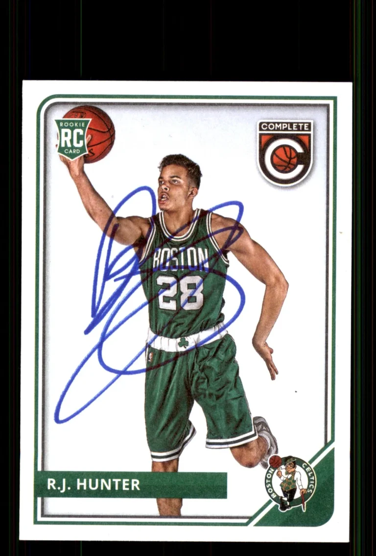 Signed Basketball Card Auto R.J. Hunter 2015-16 Panini Complete #297 Celtics