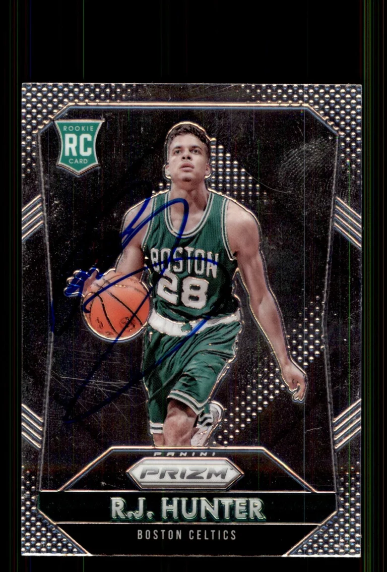 Signed Basketball Card Auto R.J. Hunter 2015-16 Panini Prizm #311 Boston Celtics
