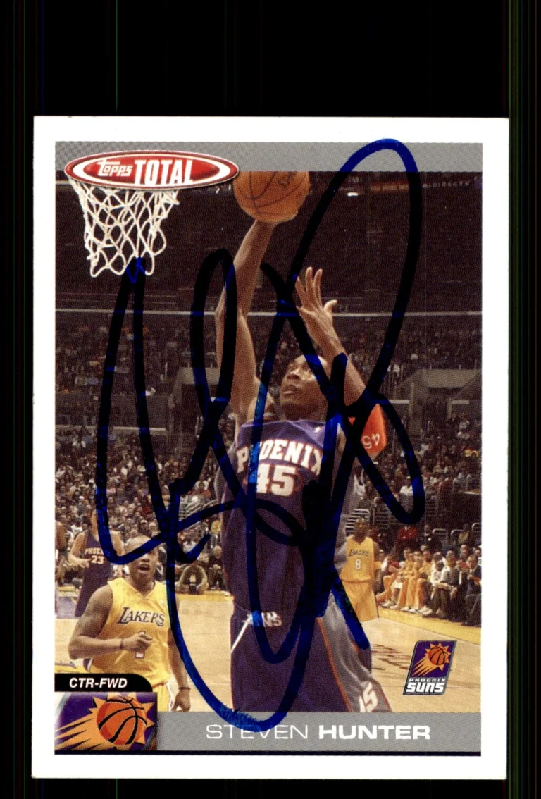 Signed Basketball Card Auto Steven Hunter 2004-05 Topps Total #173 Phoenix Suns