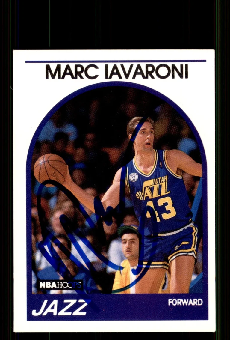 Signed Basketball Card Auto Marc Iavaroni 1989-90 Hoops #142 Utah Jazz