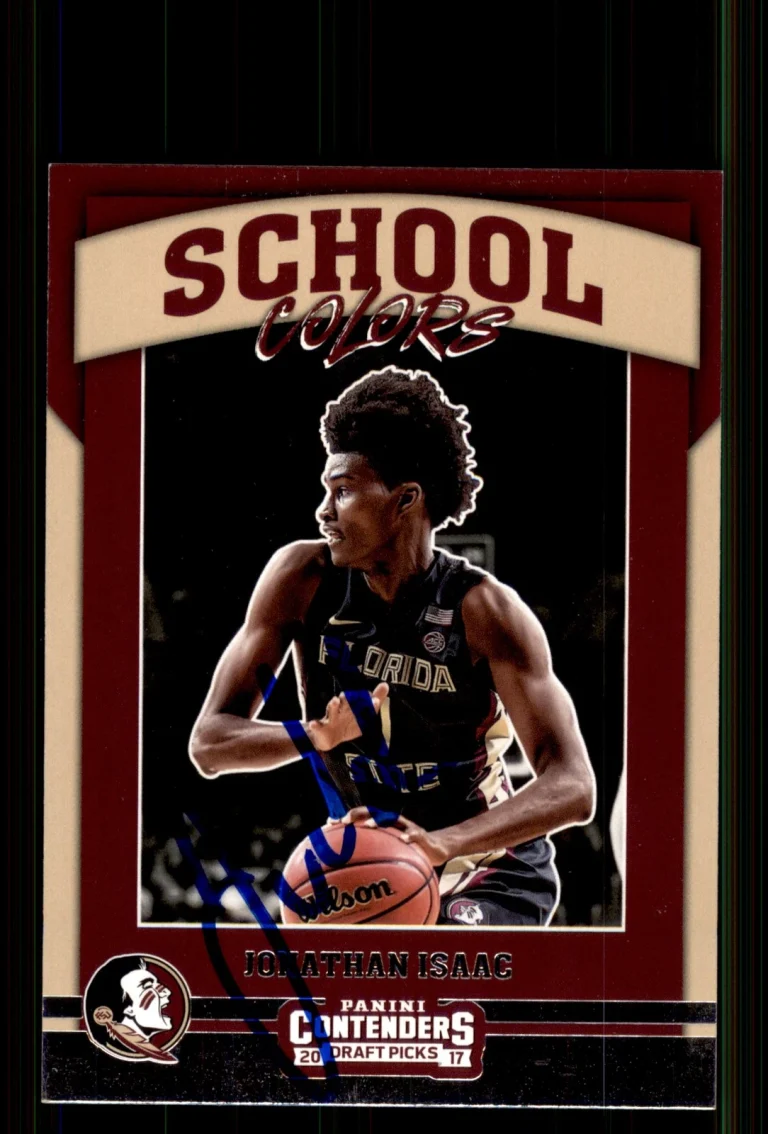 Signed Basketball Card Auto Jonathan Isaac 2017 Panini Contenders Draft Picks #9