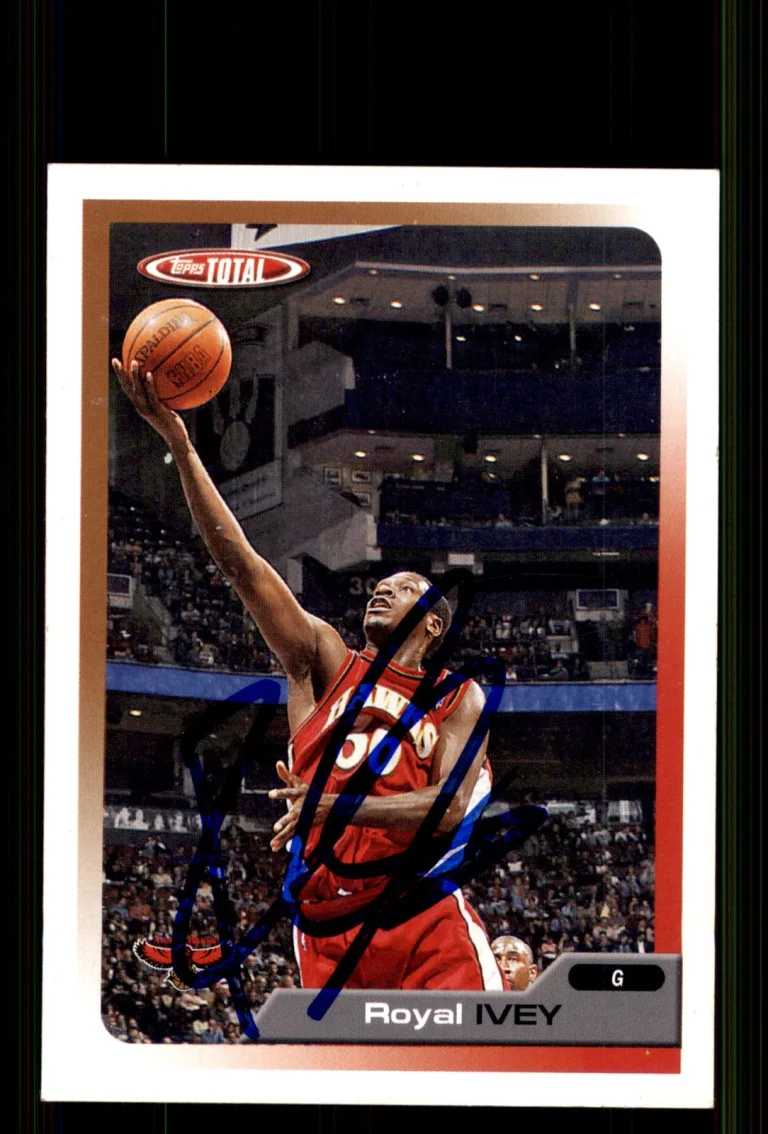 Signed Basketball Card Auto Royal Ivey 2005-06 Topps Total #287 Atlanta Hawks