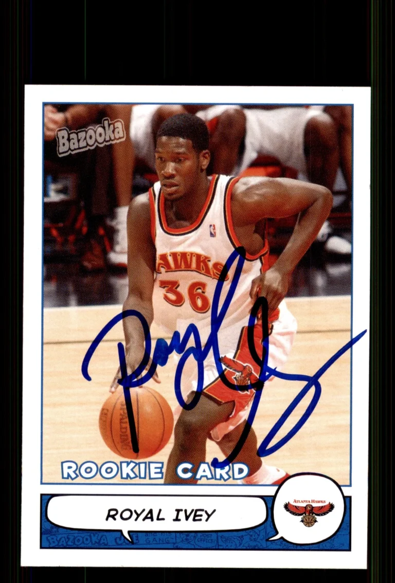 Signed Basketball Card Auto Royal Ivey 2004-05 Bazooka #203 Atlanta Hawks