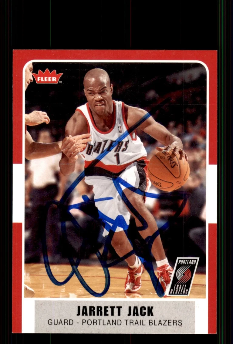 Signed Basketball Card Auto Jarrett Jack 2007-08 Fleer #114 Trail Blazers