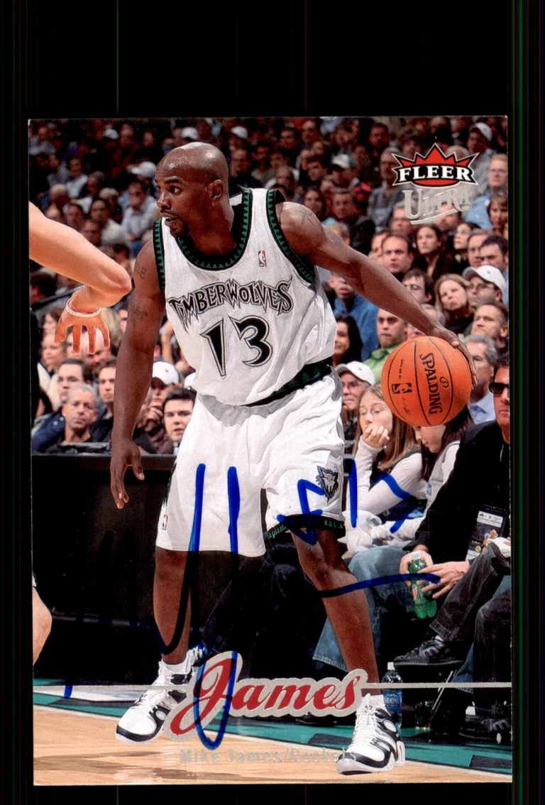 Signed Basketball Card Auto Mike James 2007-08 Ultra #111 Houston Rockets
