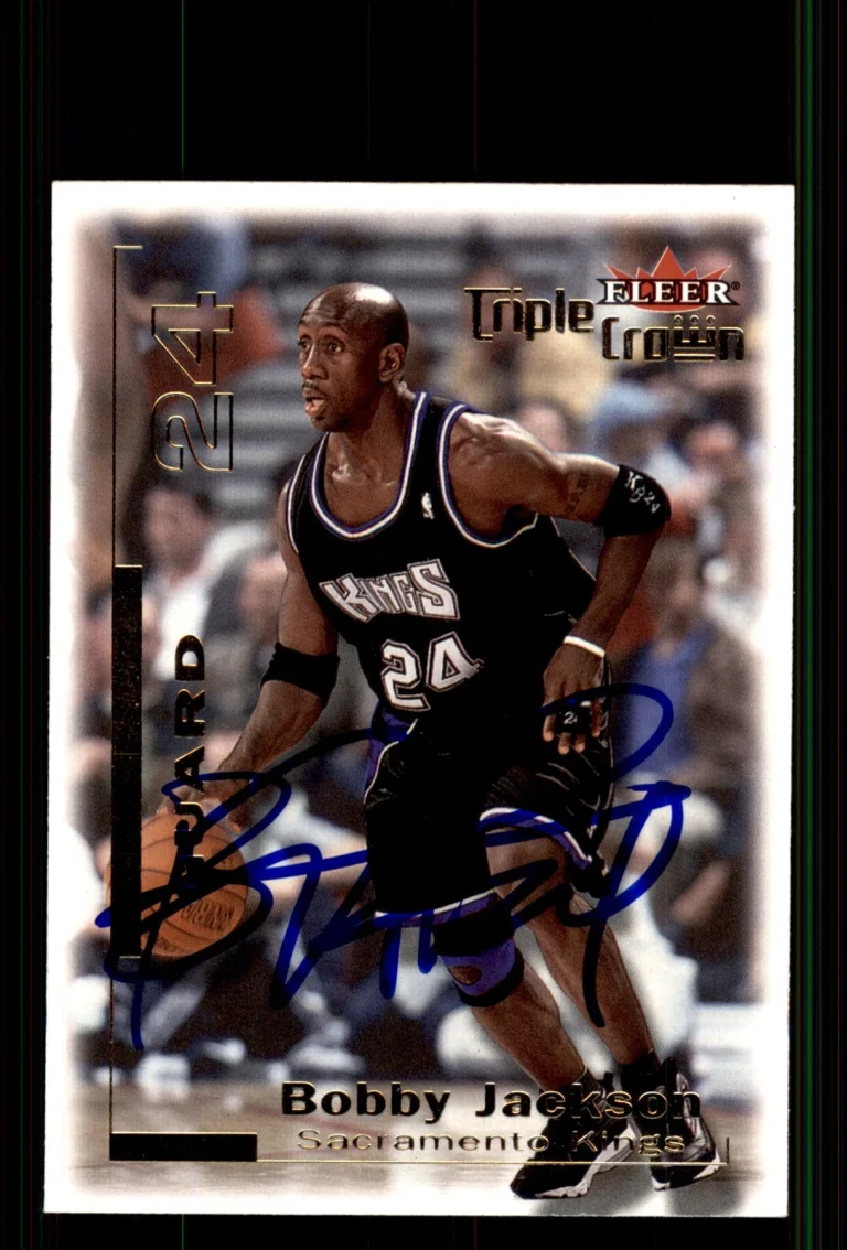 Signed Basketball Card Auto Bobby Jackson 2000-01 Fleer Triple Crown #111 Kings