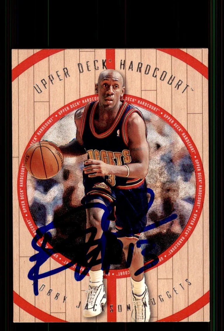Signed Basketball Card Auto Bobby Jackson 1998 Upper Deck Hardcourt #38
