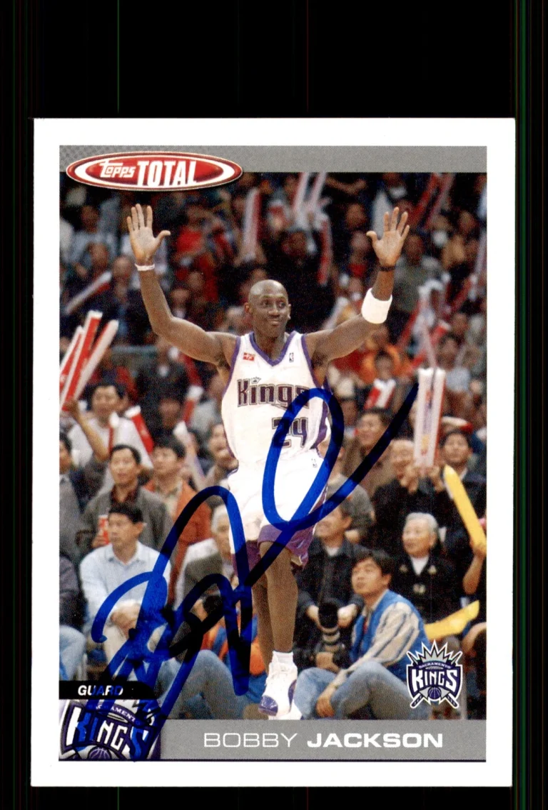 Signed Basketball Card Auto Bobby Jackson 2004-05 Topps Total #74 Kings