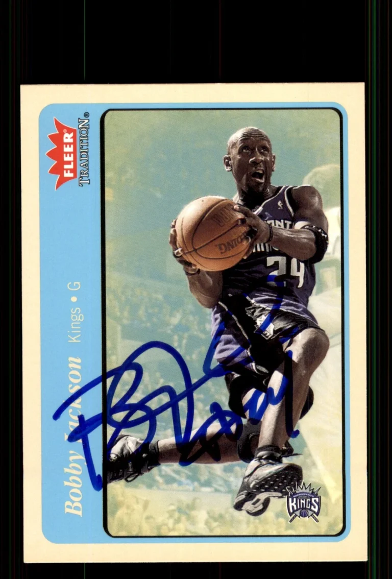Signed Basketball Card Auto Bobby Jackson 2004-05 Fleer Tradition #100 Kings
