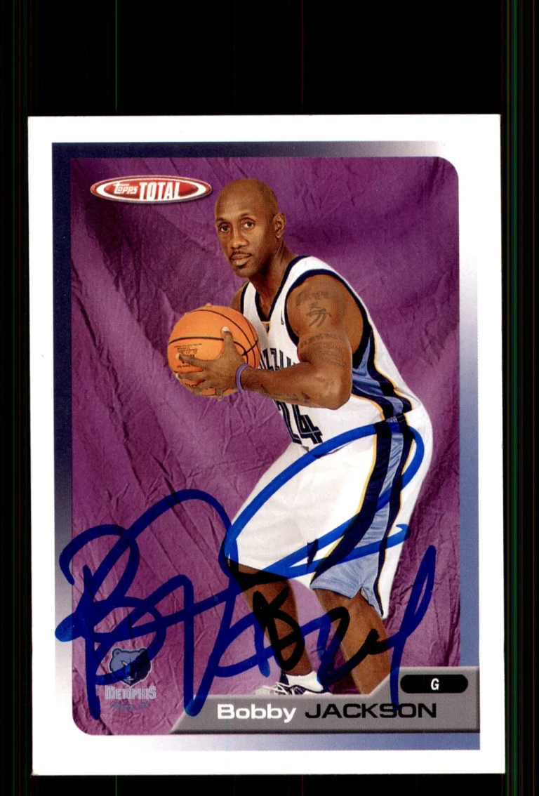 Signed Basketball Card Auto Bobby Jackson 2005-06 Topps Total #267 Grizzlies