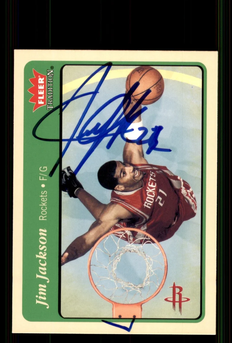 Signed Basketball Card Auto Jim Jackson 2004-05 Fleer Tradition #160 Green