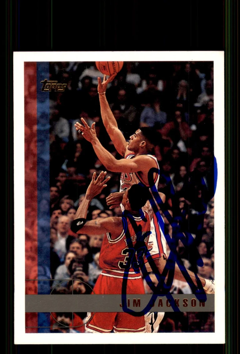 Signed Basketball Card Auto Jim Jackson 1997-98 Topps #70 New Jersey Nets