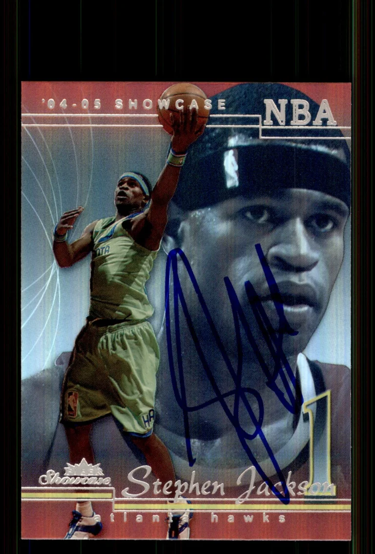 Signed Basketball Card Auto Stephen Jackson 2004-05 Fleer Showcase #54 Hawks