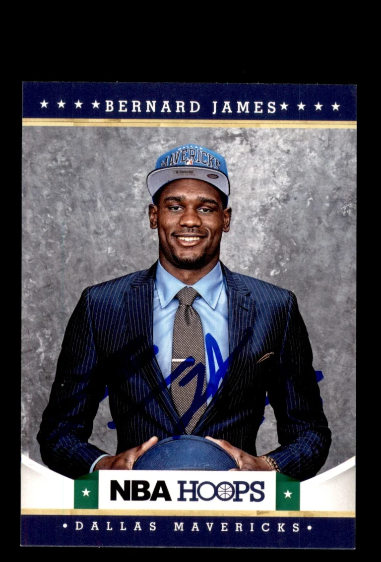Signed Basketball Card Auto Bernard James 2012-13 Hoops #292 Dallas Mavericks