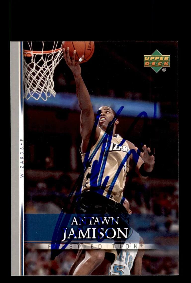 Signed Basketball Card Auto Antawn Jamison 2007-08 Upper Deck First Edition #169
