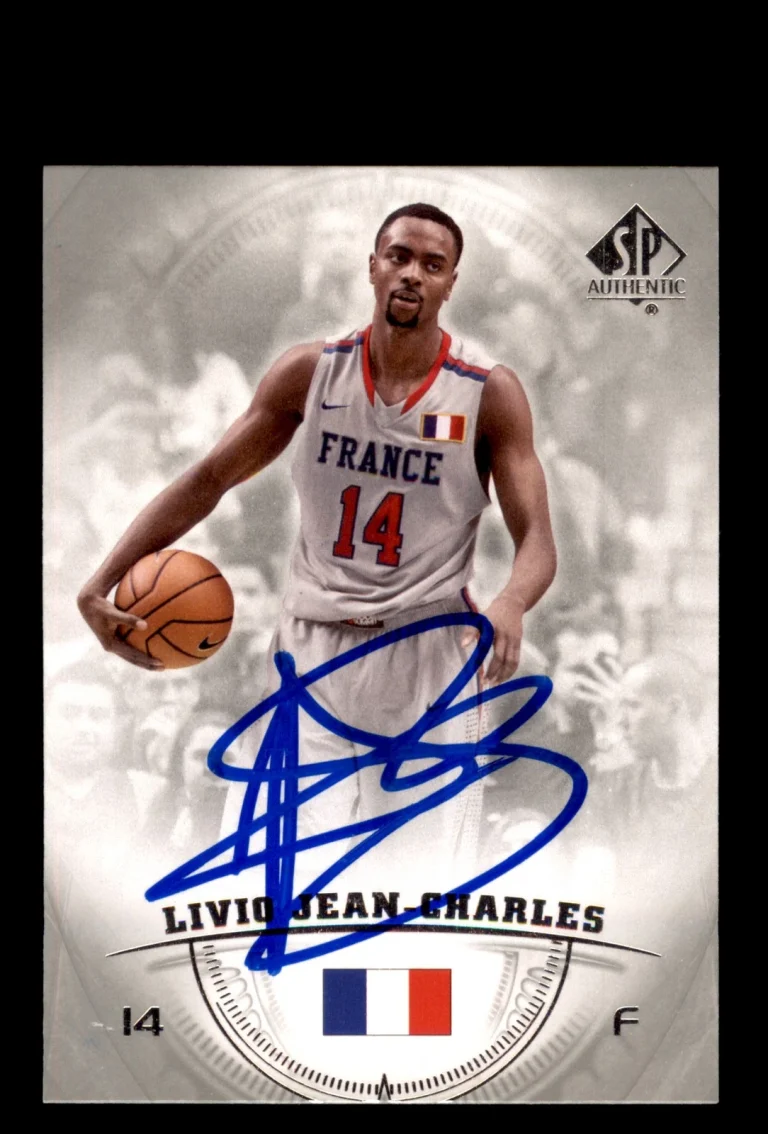 Signed Basketball Card Auto Livio Jean-Charles 2013-14 SP Authentic #30 ASVEL