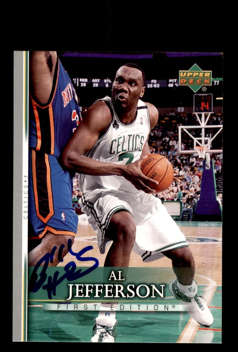 Signed Basketball Card Auto Al Jefferson 2007-08 Upper Deck First Edition #87