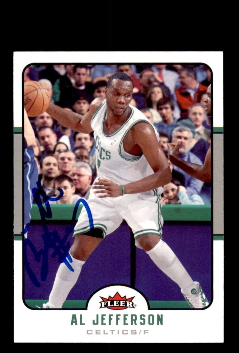 Signed Basketball Card Auto Al Jefferson 2006-07 Fleer #10 Boston Celtics