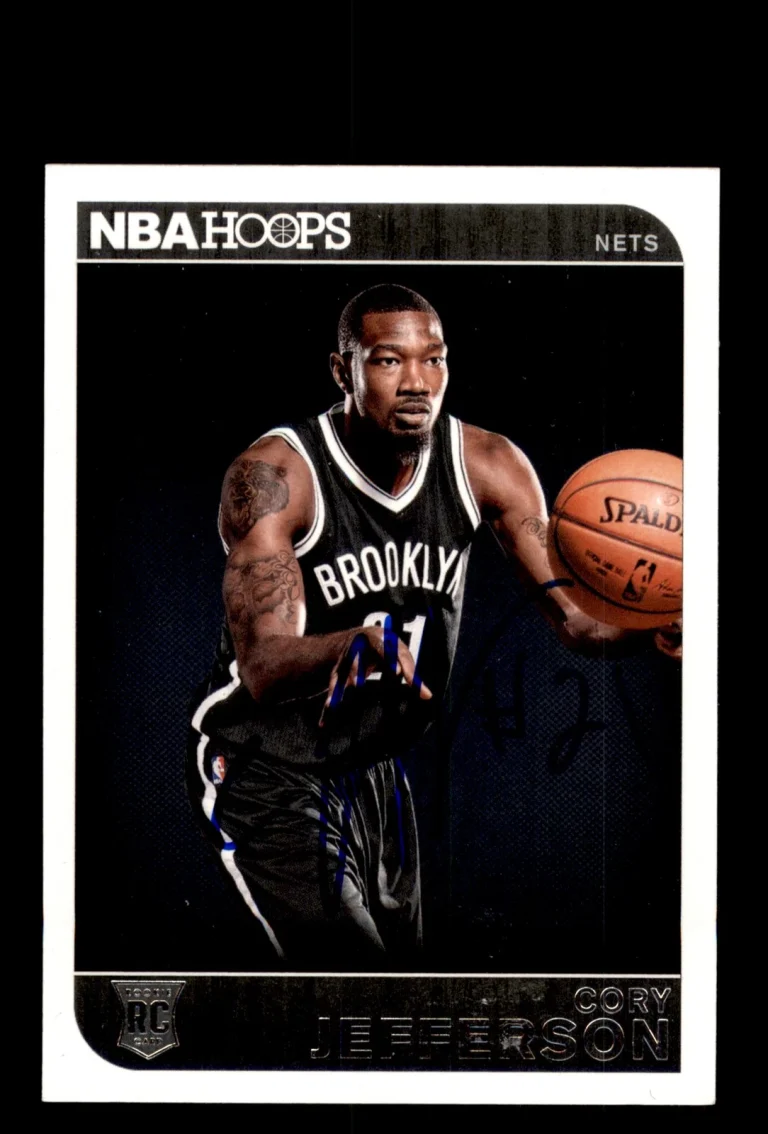 Signed Basketball Card Auto Cory Jefferson 2014-15 Hoops #291 Brooklyn Nets